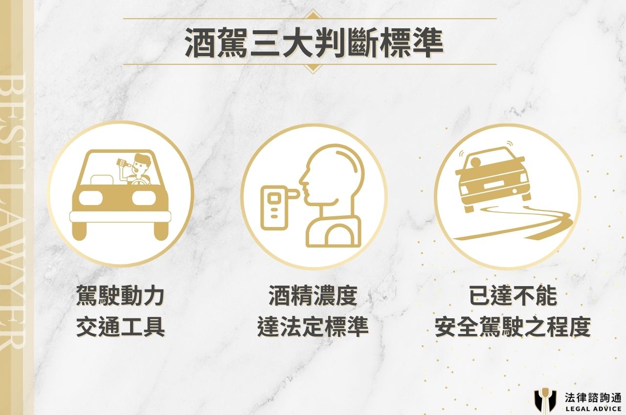 酒駕三大判斷標準